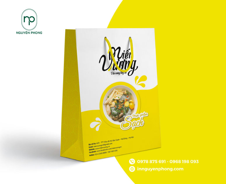 mẫu túi giấy duplex dùng để đựng thực phẩm